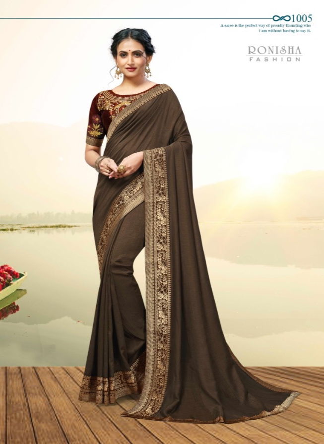 Ronisha Misba  Latest Fancy Designer Festive Wear Saree Collection